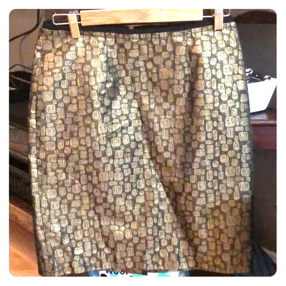 Gold metallic /black patterned Ann Taylor (loft)